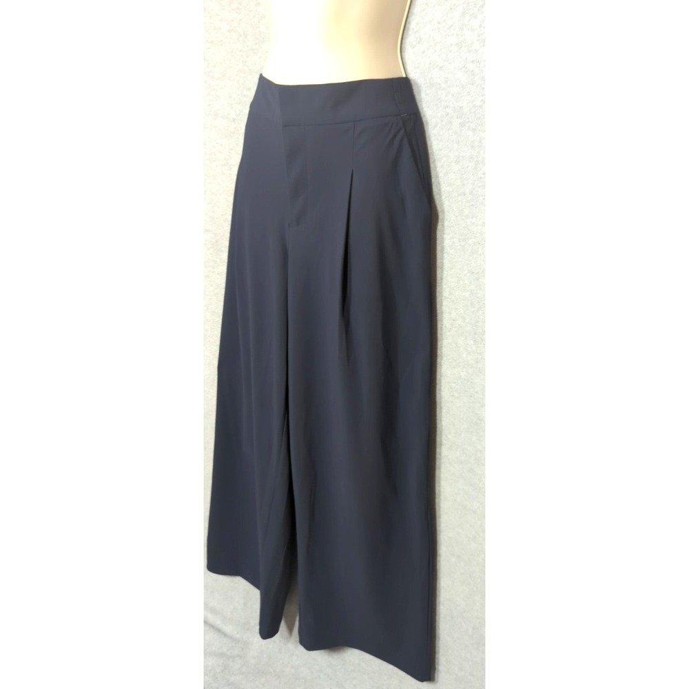 ATHLETA Pinnacle High Rise Wide Leg Trouser 6 Navy Loose  Extra Wide Fit Comfort - Picture 2 of 9